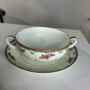 Vintage Haviland plaza limonges France Elegant Floral Boulion 1 cup with1saucer